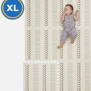 Kids Cream and Brown Play Mat